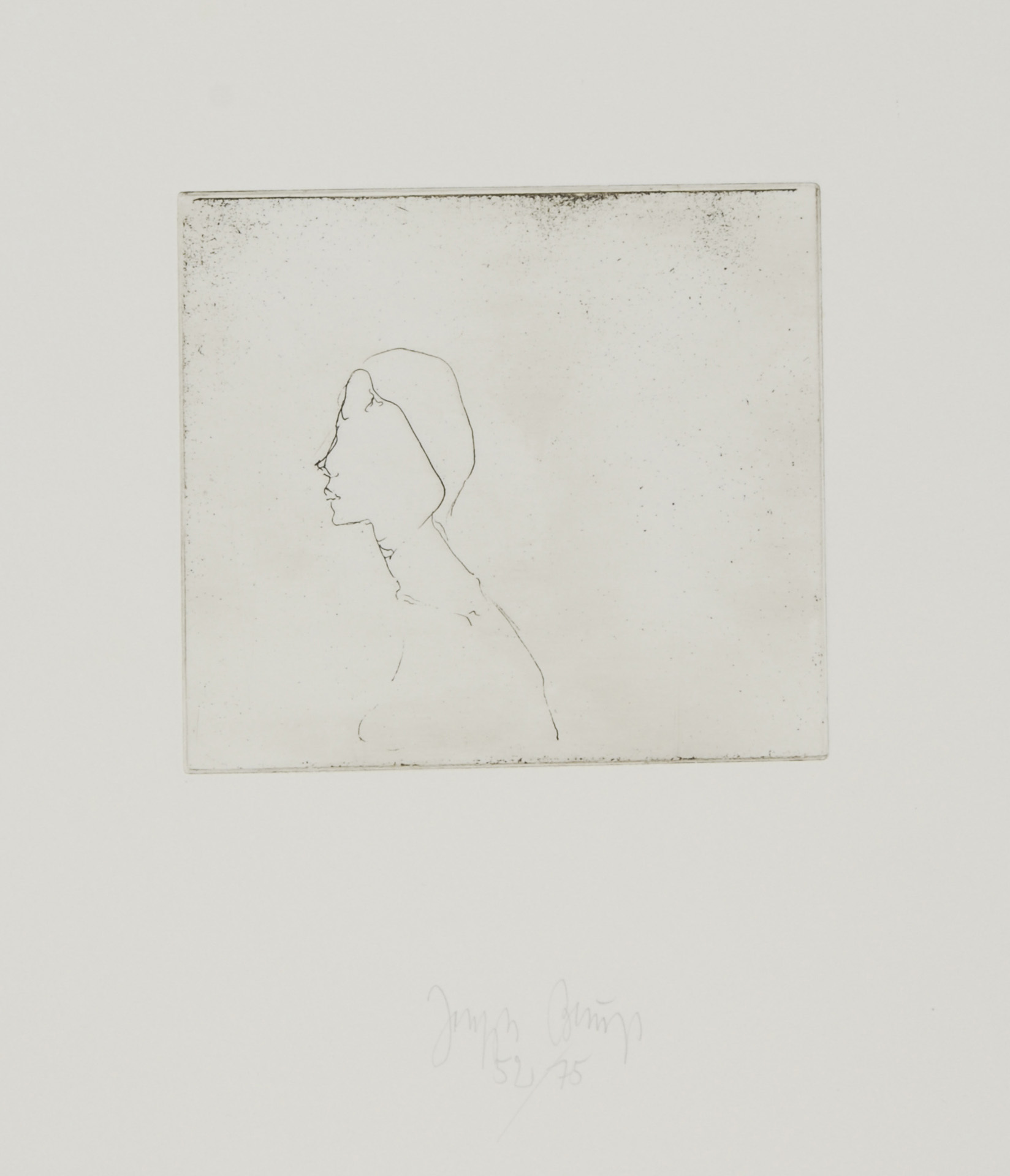 Joseph Beuys, Kopf H.B., aus "Suite Zirkulationszeit"