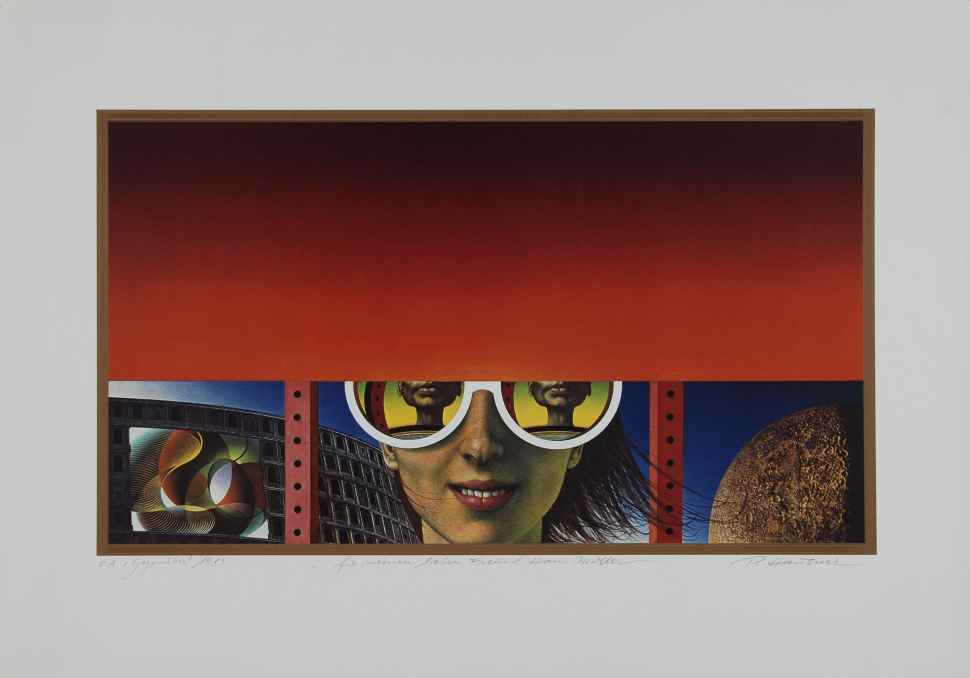 Rudolf Hausner, Gegenüber