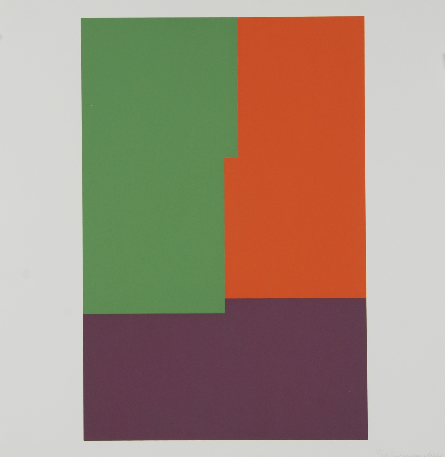 Verena Loewensberg, 2 sheets: Untitled, 1968; Untitled