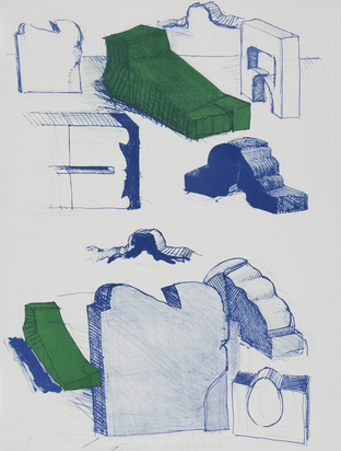 3 sheets: Stockhorn mit Fuss, 1968; Das lithografische Werk, 1970; Press-Art