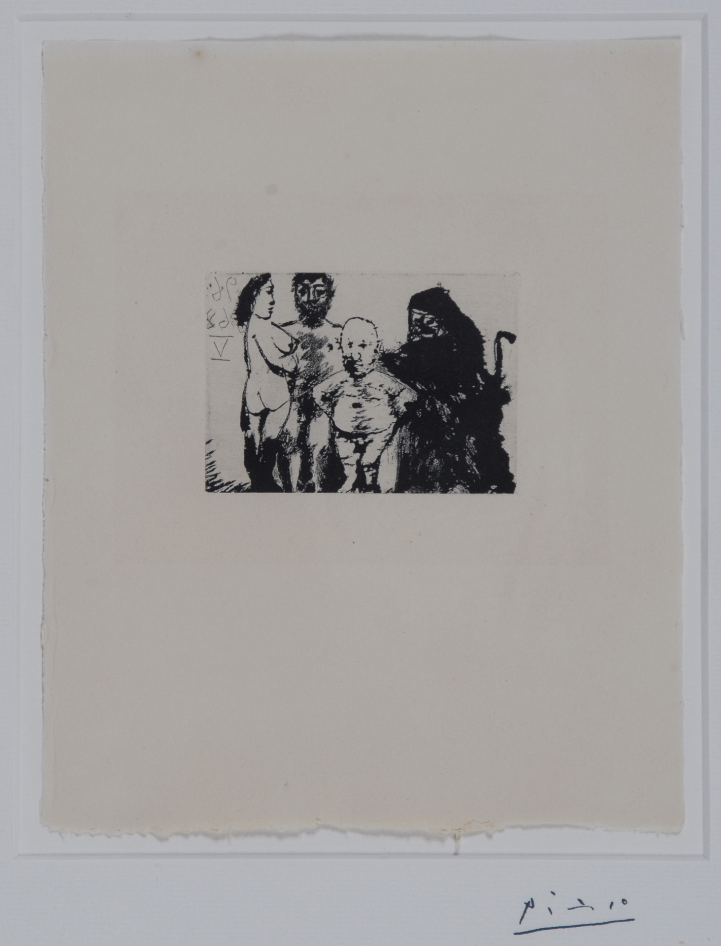 Pablo Picasso, Petit vieux flatté par la Célestine, 1968, from "La Célestine"