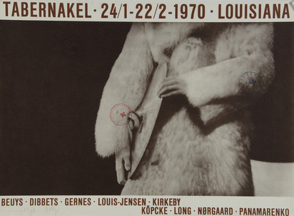 5 exhibition posters: Daniel Spoerri presents Eat Art, 1970; Tabernakel, Louisiana, 1970; Art intermedia, Cologne, 1971; Galerie Ilverich, 1984; Aufbrüche, Kunsthalle Düsseldorf