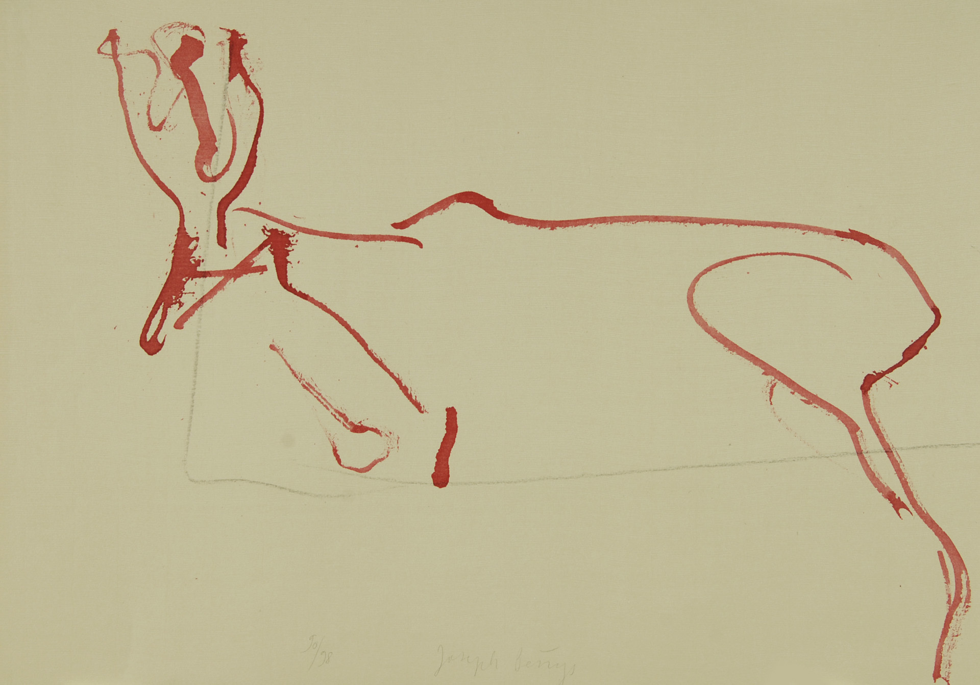 Joseph Beuys, Ohne Titel - Hirsch, aus "Spur I"