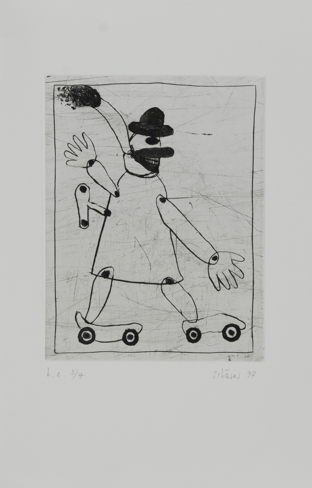 Hans Schärer, 2 Blätter: Ohne Titel, 1979; Ohne Titel, 1997