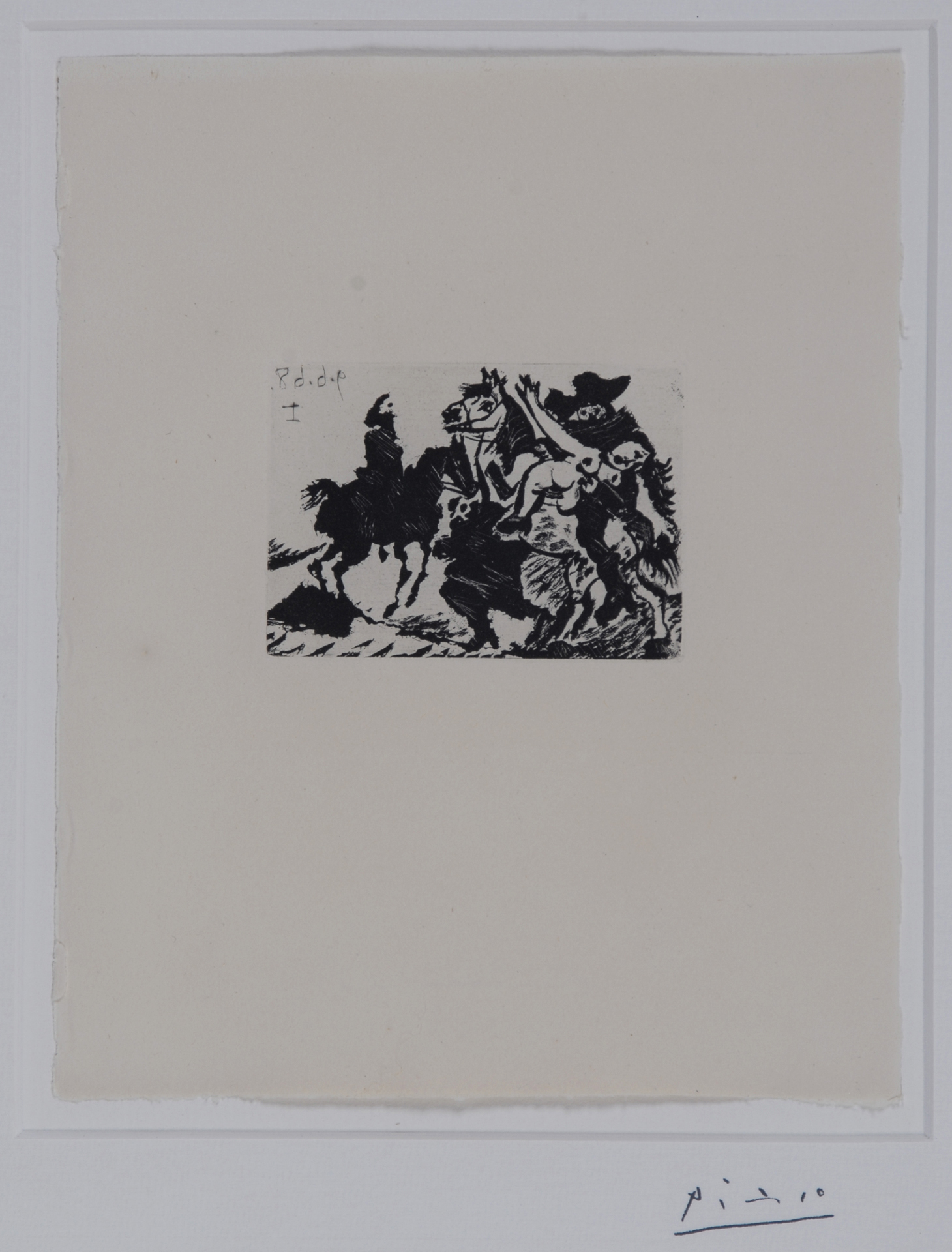 Pablo Picasso, Reître enlevant une femme pour le compte d'un cavalier, 1968, from "La Célestine"