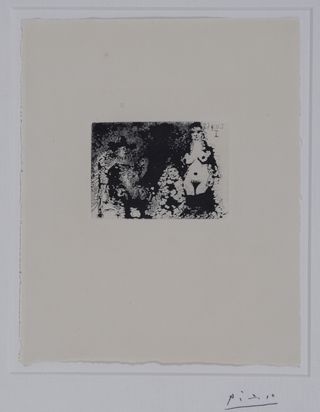Homme à la pipe assis, Maja et Célestine, 1968, aus "La Célestine"