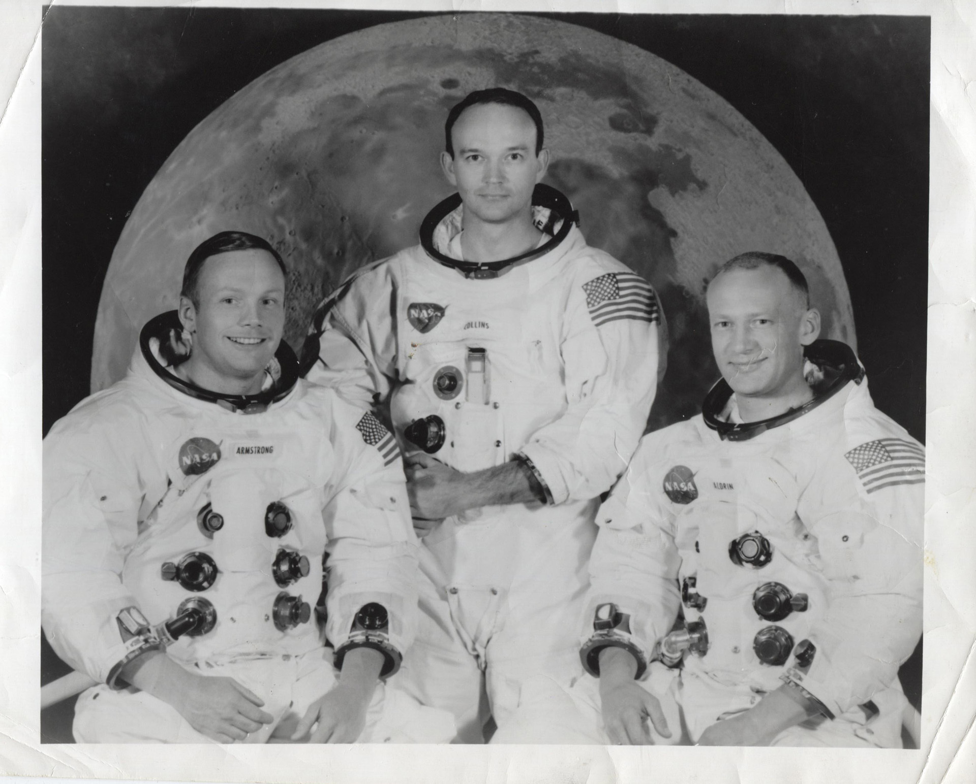 20. Jh. Anonym, 2 Fotografien: Project Mercury Astronauts, 1969; Apollo 11 Crew