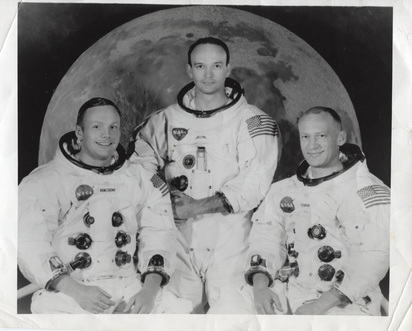 2 Fotografien: Project Mercury Astronauts, 1969; Apollo 11 Crew