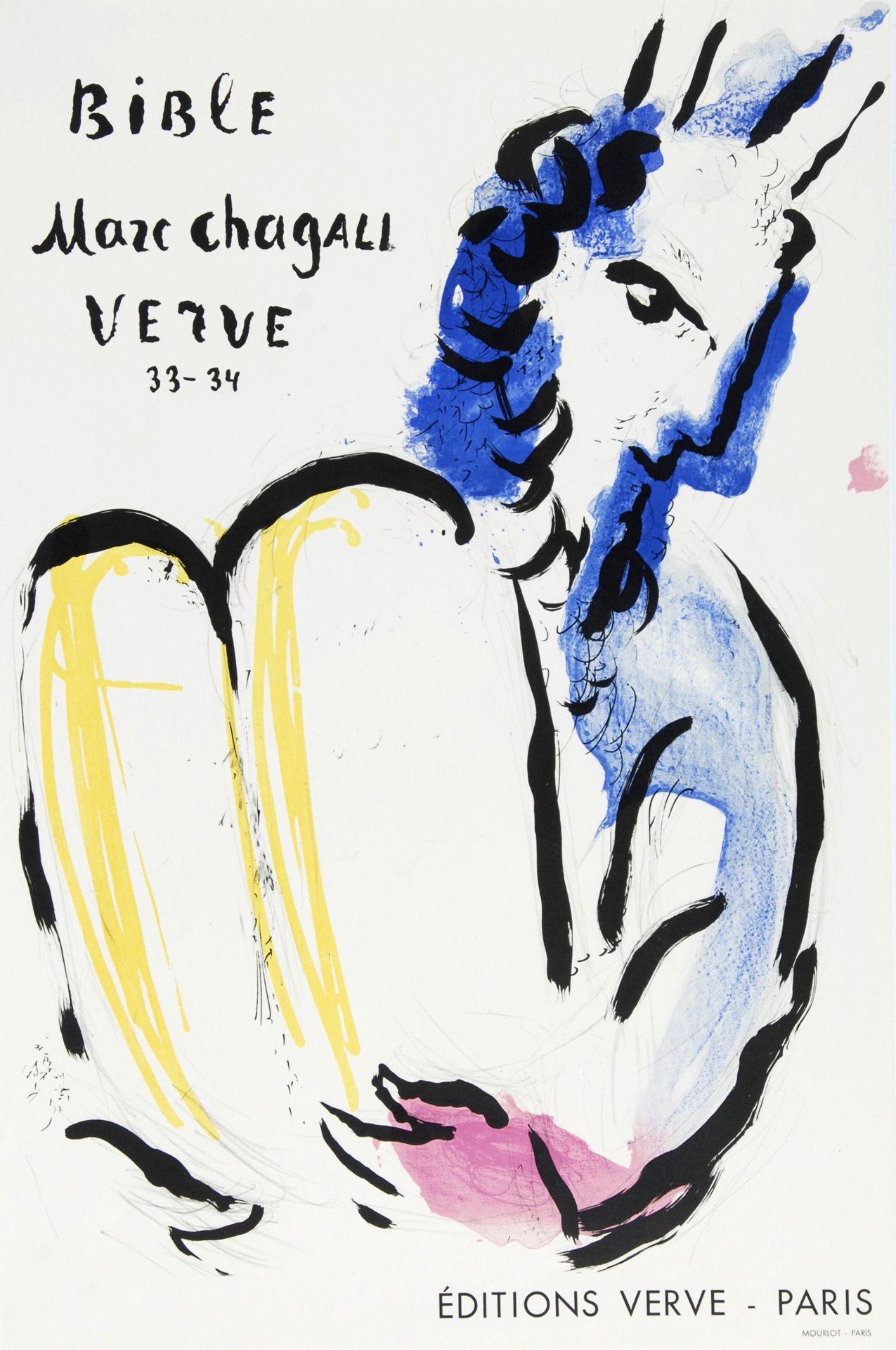 Marc Chagall, Poster. Moses - Bible, Marc Chagall, Verve 33-34