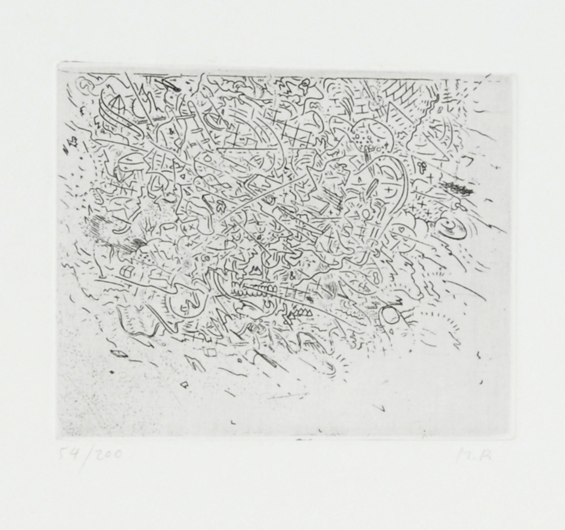 Markus Raetz, Gnuusch, 1971, from "Graphikmappe des Schweizerischen Kunstvereins"