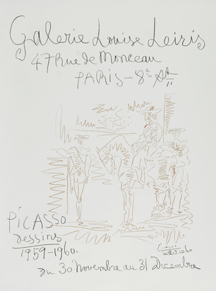 Plakat. Galerie Louise Leiris, Picasso dessins