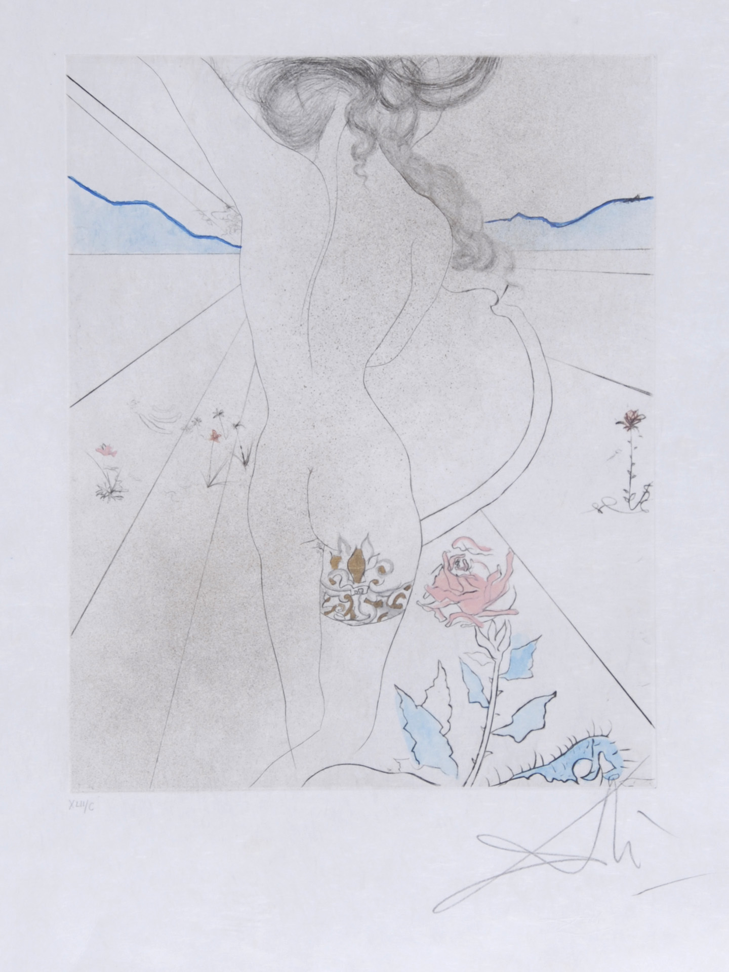 Salvador Dalí, Nu à la jarretière, aus "Hippies"