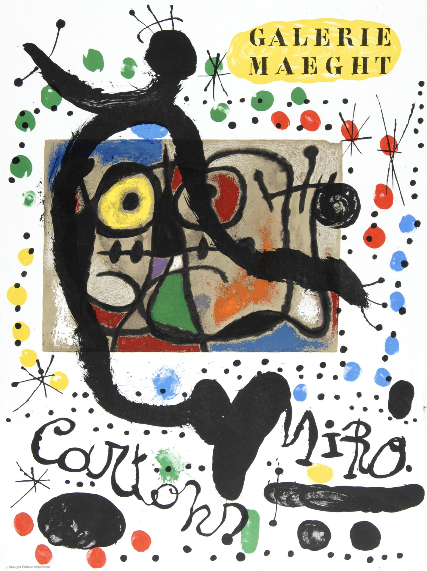 Joan Miró, 2 Plakate: Galerie Maeght, Peintures Murales, 1961; Galerie Maeght, Cartons