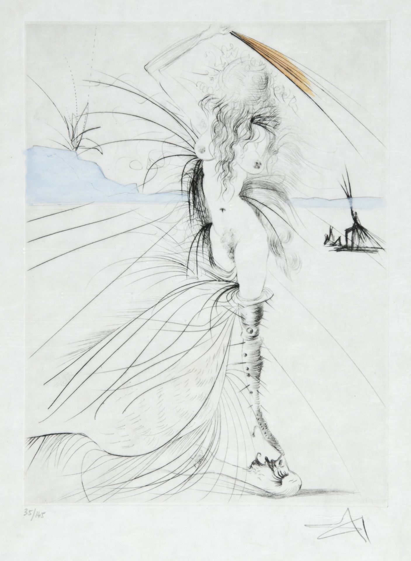 Salvador Dalí, Les aigrettes, from "La vénus aux fourrures"
