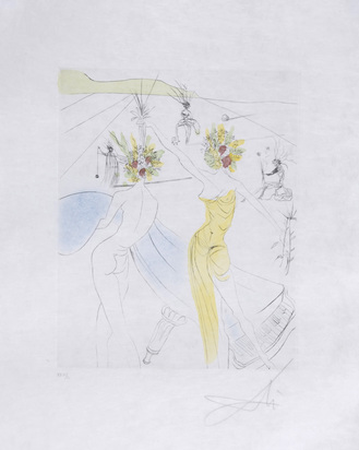 Femme-fleurs au piano, aus "Hippies"
