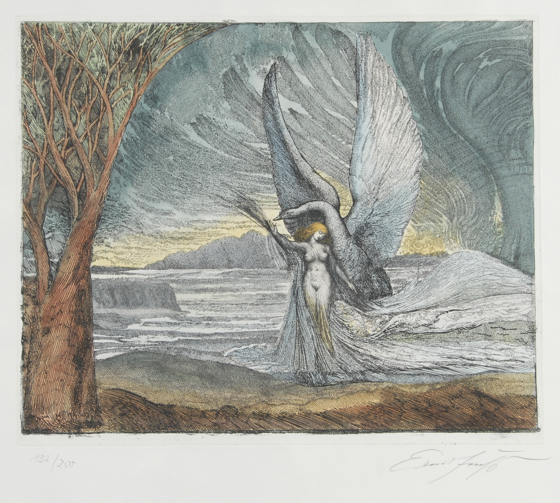 Ernst Fuchs, 2 Blätter: Ohne Titel; Das Gefängnis des Winters