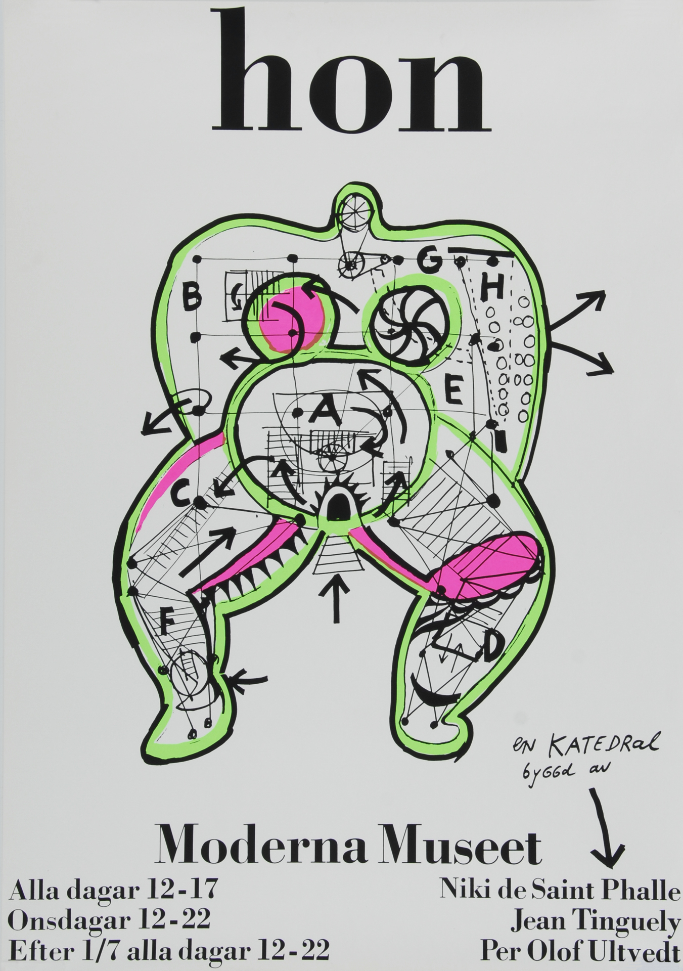 Niki de Saint Phalle, 2 Plakate: hon, Moderna Museet; Love forever, Kunstmuseum Luzern