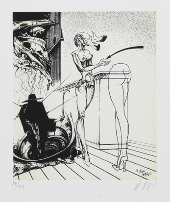 5 Blätter: Nach den 120 Tagen von Sodom; Hommage à Phantome de l'Opera; The Cthulhu News; Ohne Titel (2)