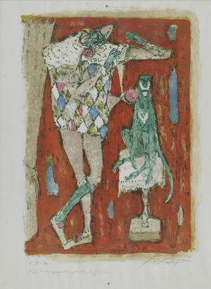 Harlekin mit Diavolo