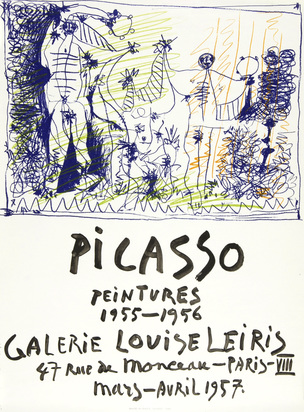 Plakat. Picasso Peintures 1955-1956, Galerie Louise Leiris