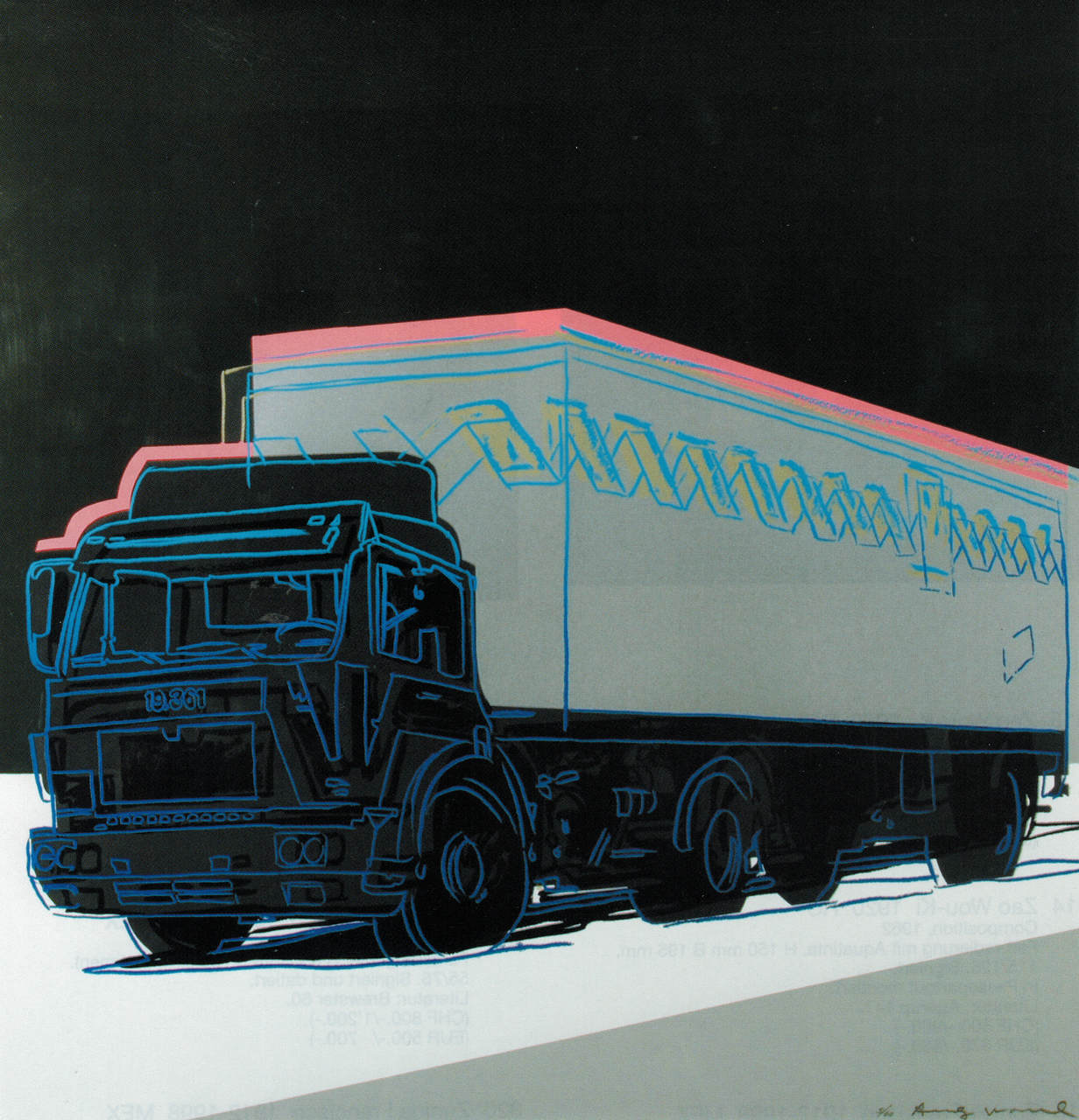 Andy Warhol, Sheet from "Truck", 1985