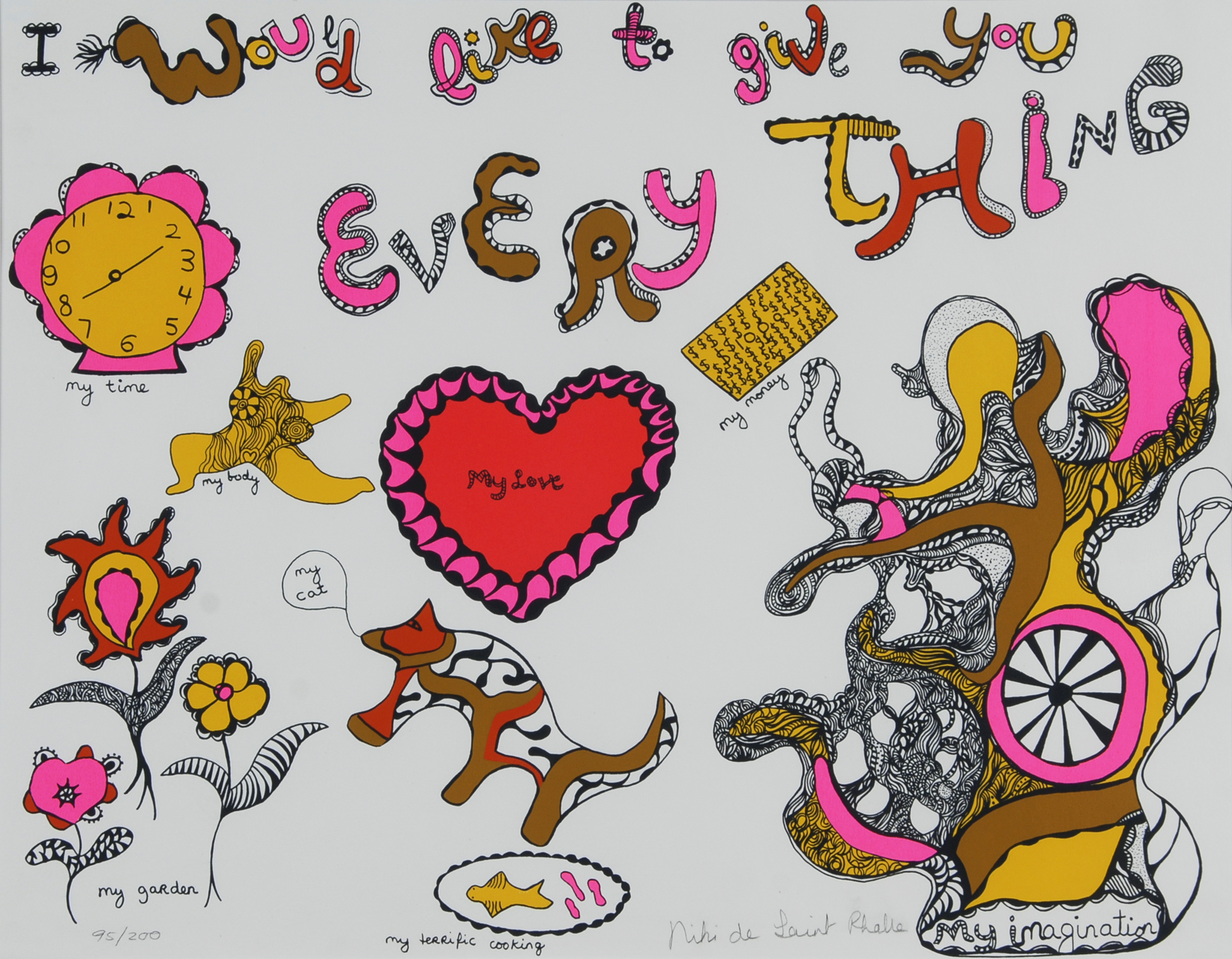 Niki de Saint Phalle, I Would Like to Give You Everything