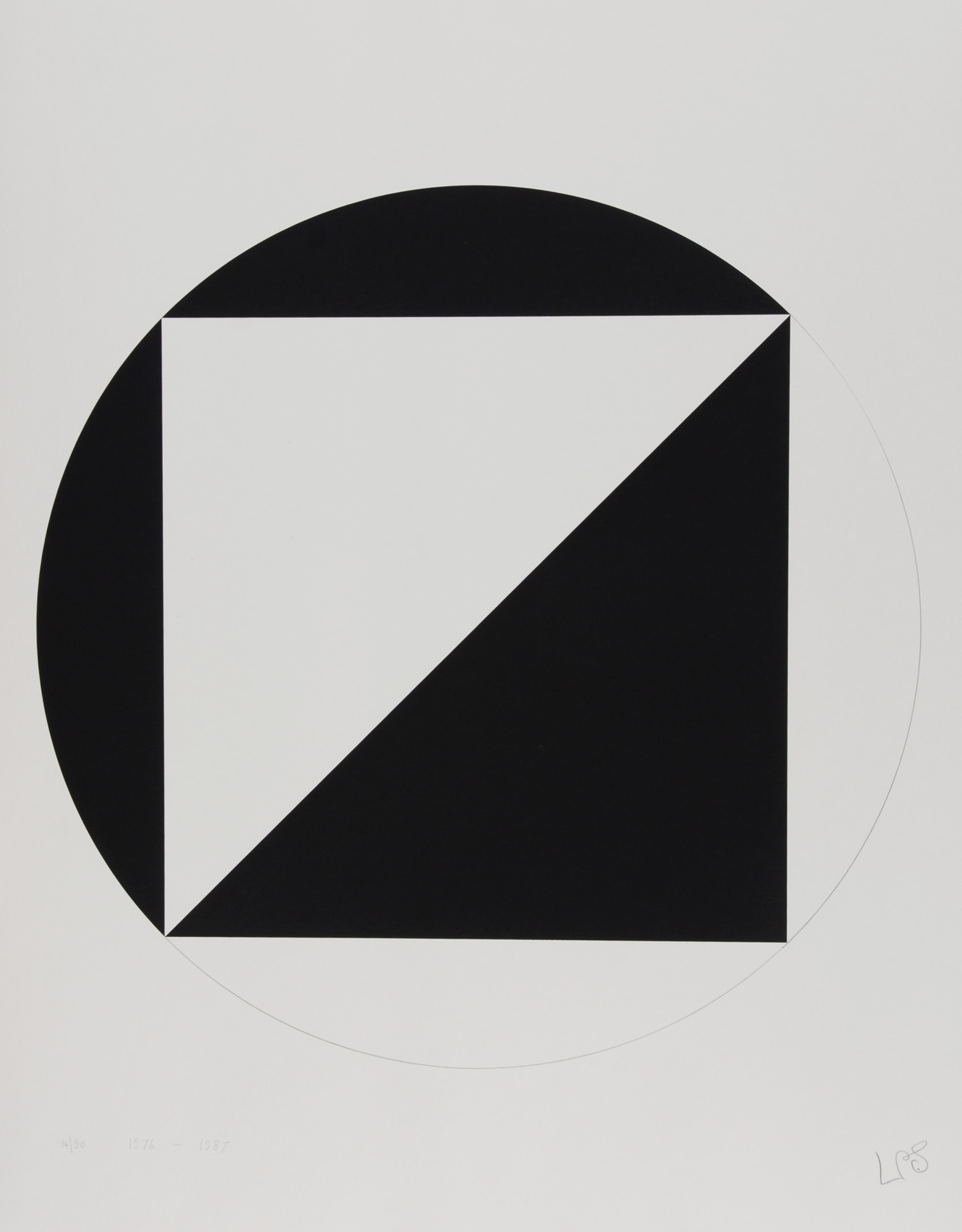 Leon Polk Smith, 4 sheets from "Quadrat im Kreis, 1949 - 1976"