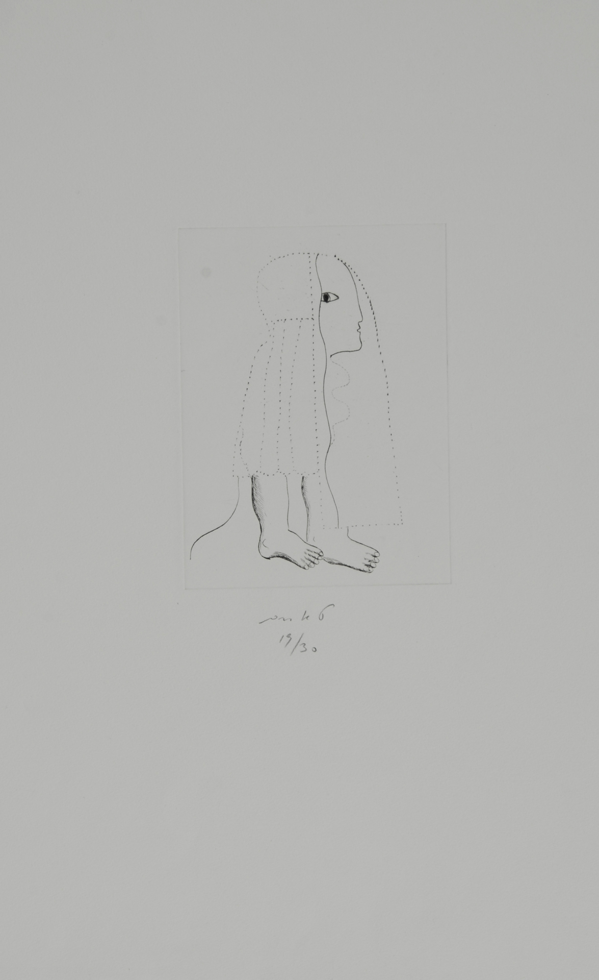 Horst Antes, Standing Female Figure with Veil