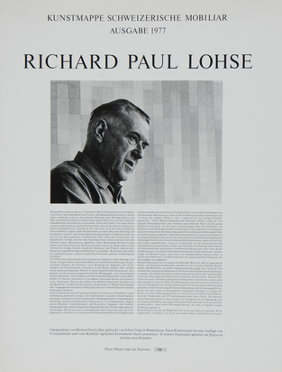 Mappe. Kunstmappe Schweizerische Mobiliar