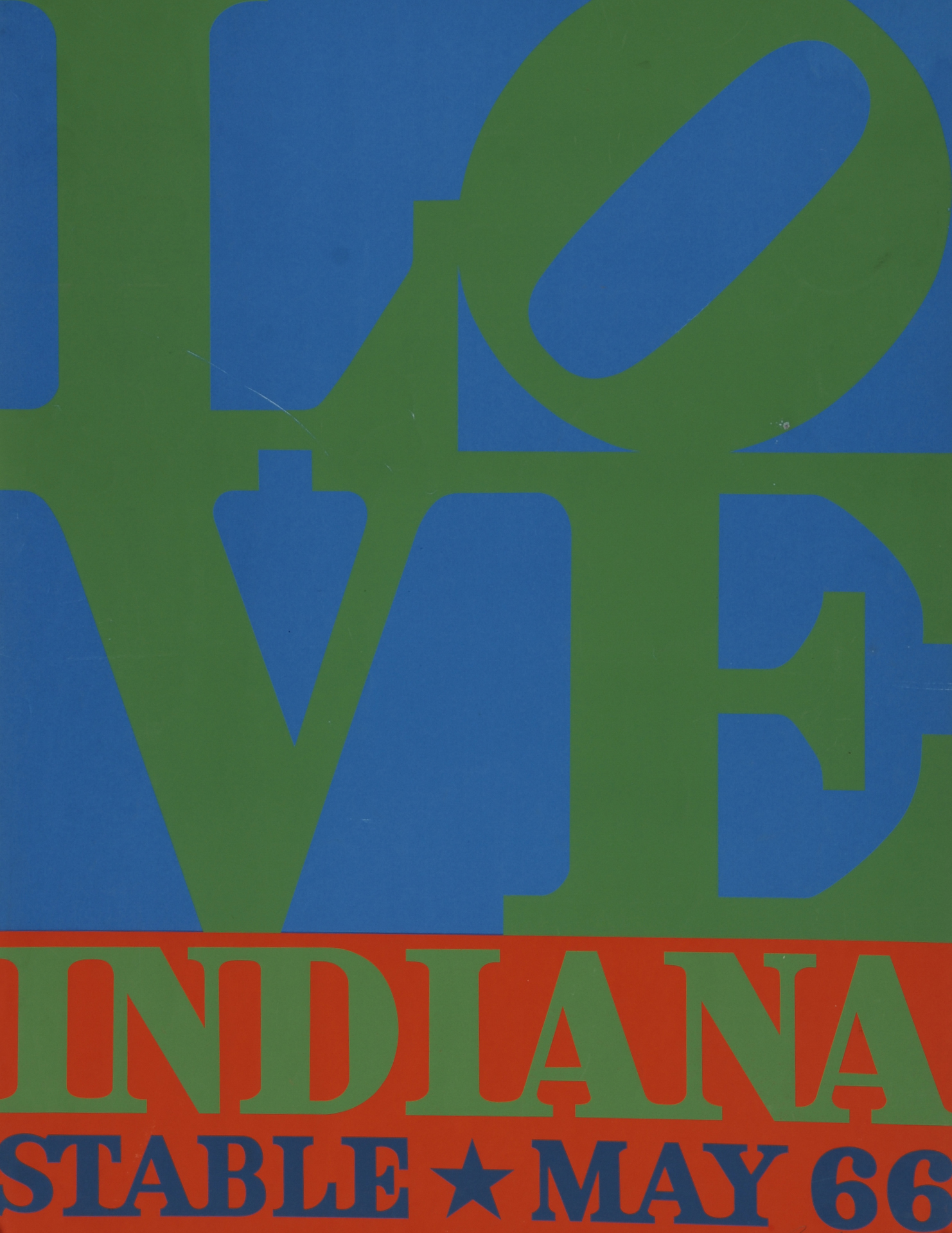 Robert Indiana, Plakat. Love Stable. May 66