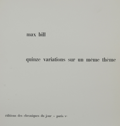 Buch. Quinze variations sur un même thème