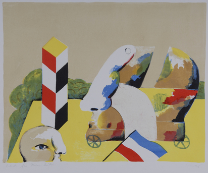 2 sheets: Kopf auf Rädern, 1967; Zürcher-Kopf