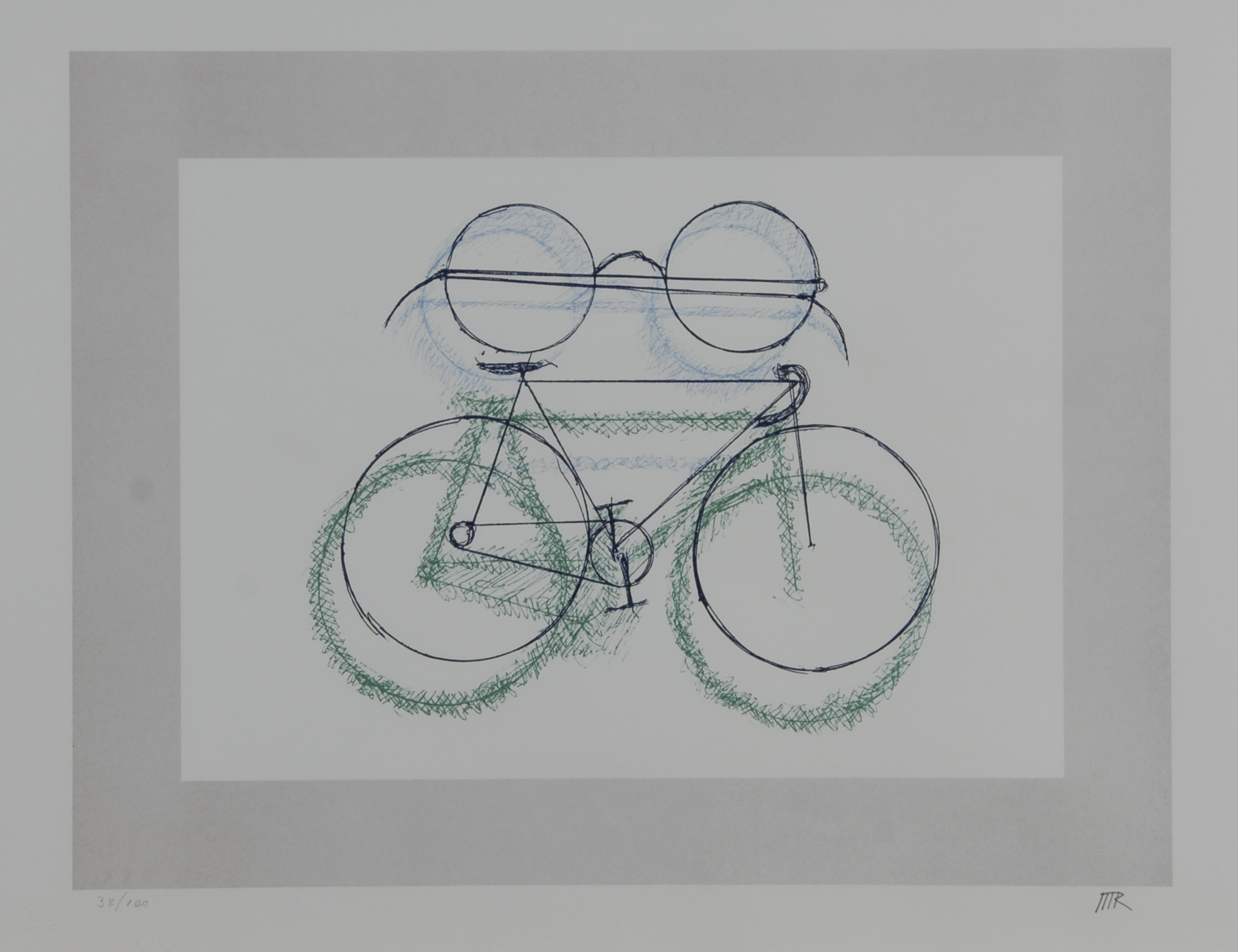 Man Ray, Bicicletta con occhiali