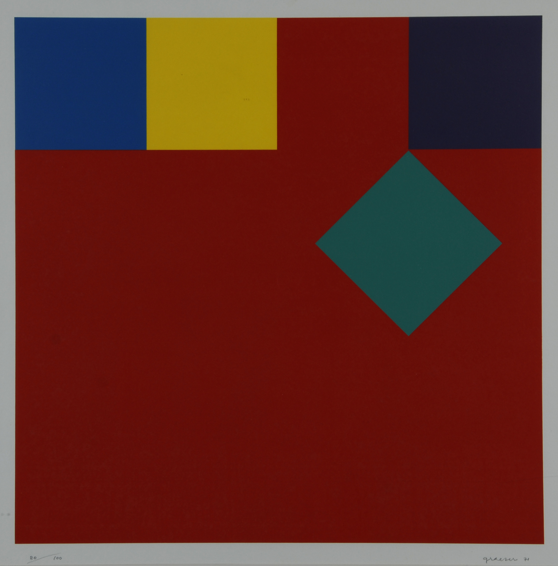 Camille Graeser, Disloziertes grünes Quadrat