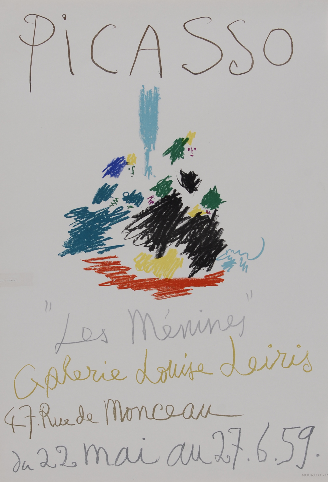 Pablo Picasso, Poster. Les Ménines, Galerie Louise Leiris