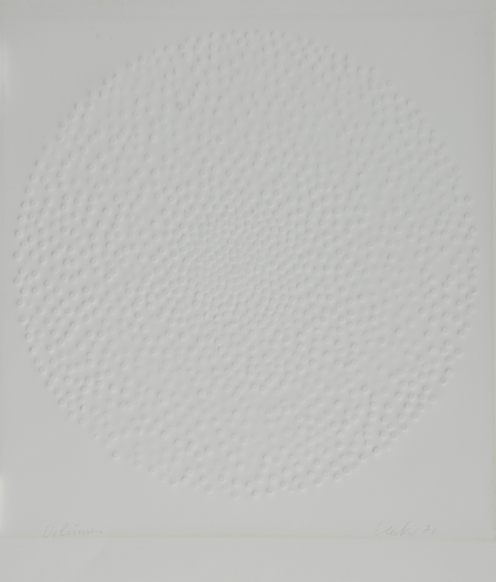 Günther Uecker, 2 sheets: Volumen, 1971; Untitled