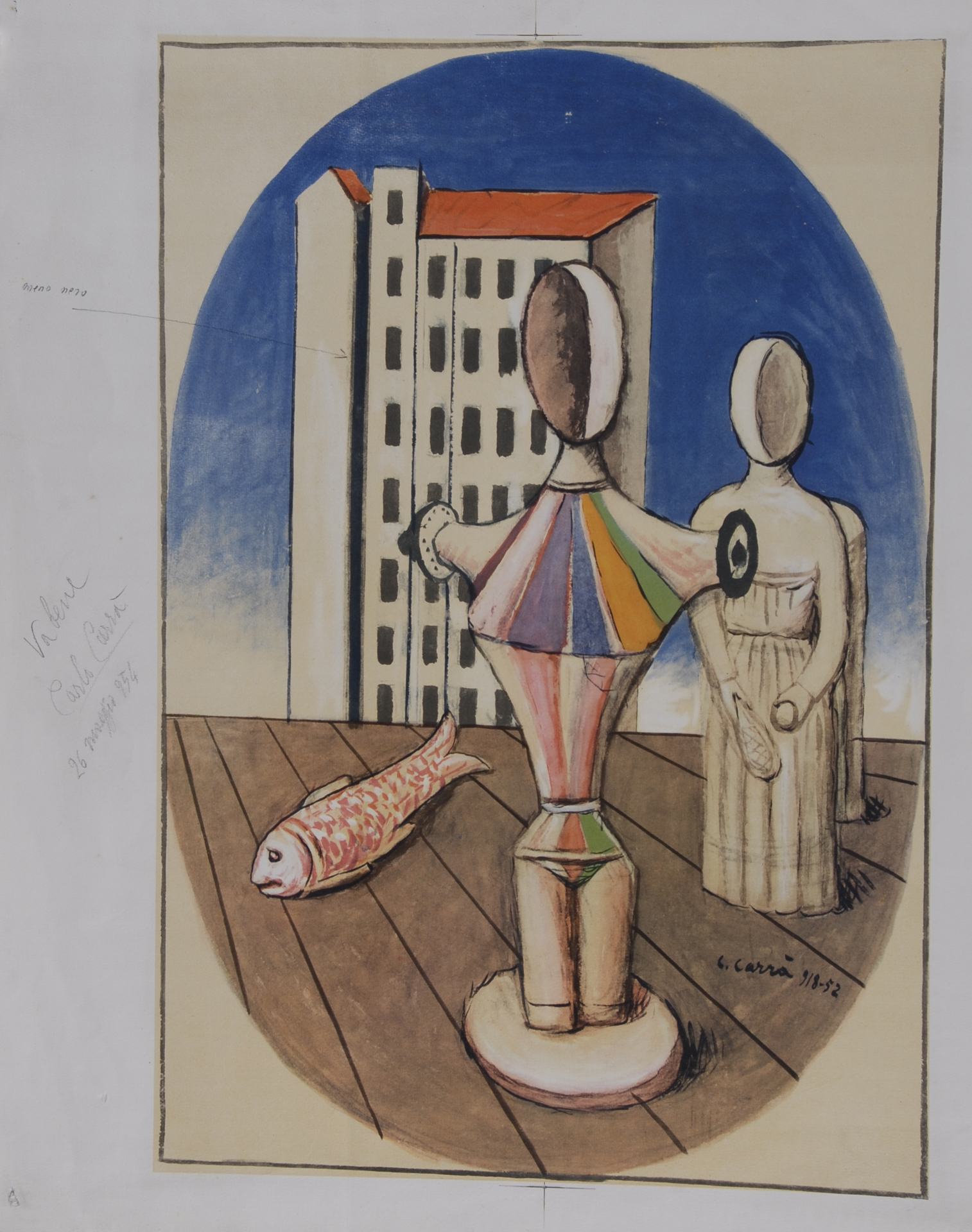 Carlo Carrà, L'ovale delle apparizioni