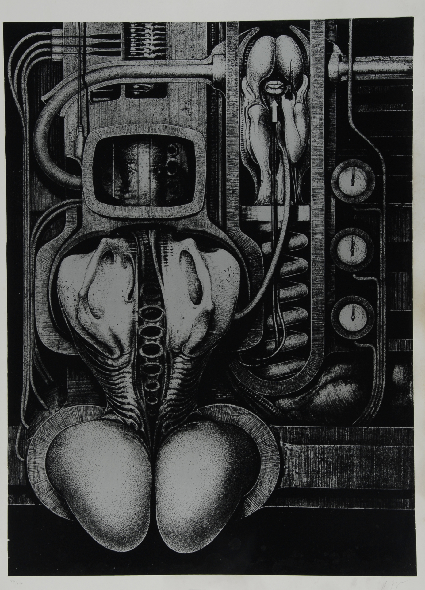 HR Giger, Sheet from "Biomechanoiden"