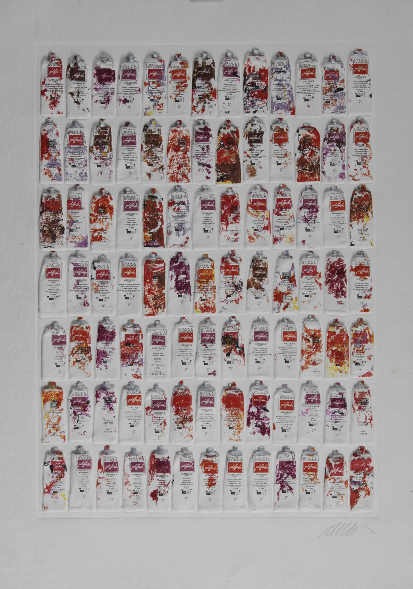Arman, Tubes rouges