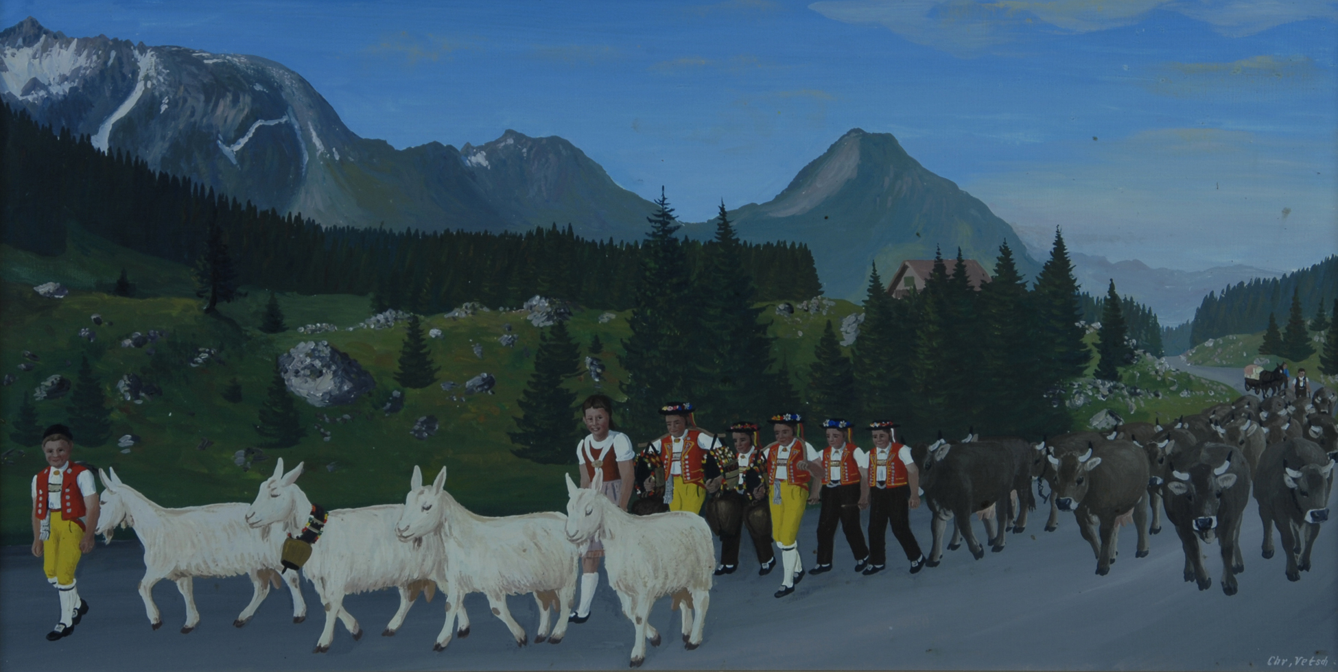 Christian Vetsch, Alpaufzug, 1960er Jahre
