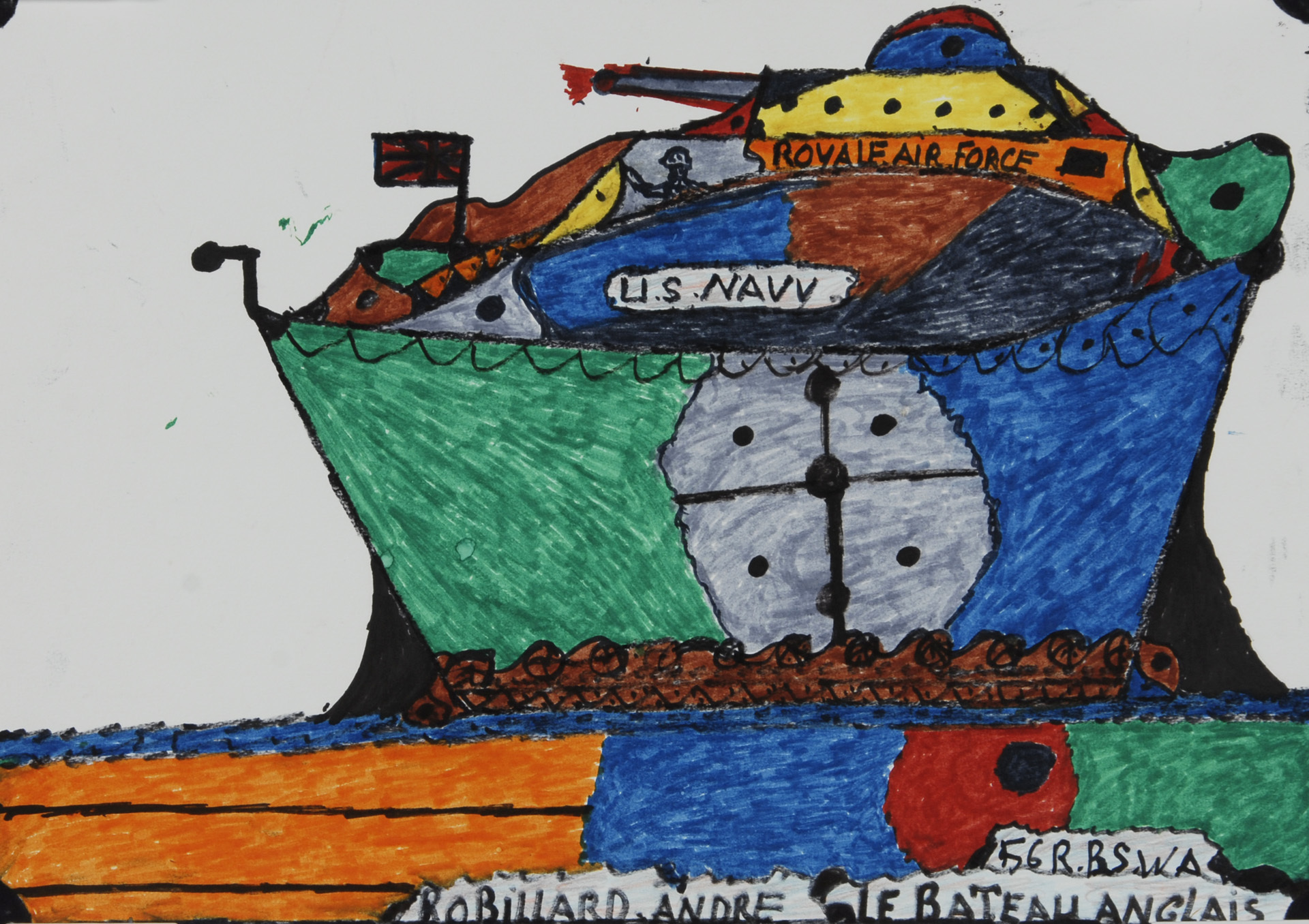 André Robillard, Le bateau anglais