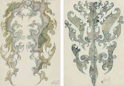 2 Blätter: Composition, 1940er Jahre; Design, 1940er Jahre