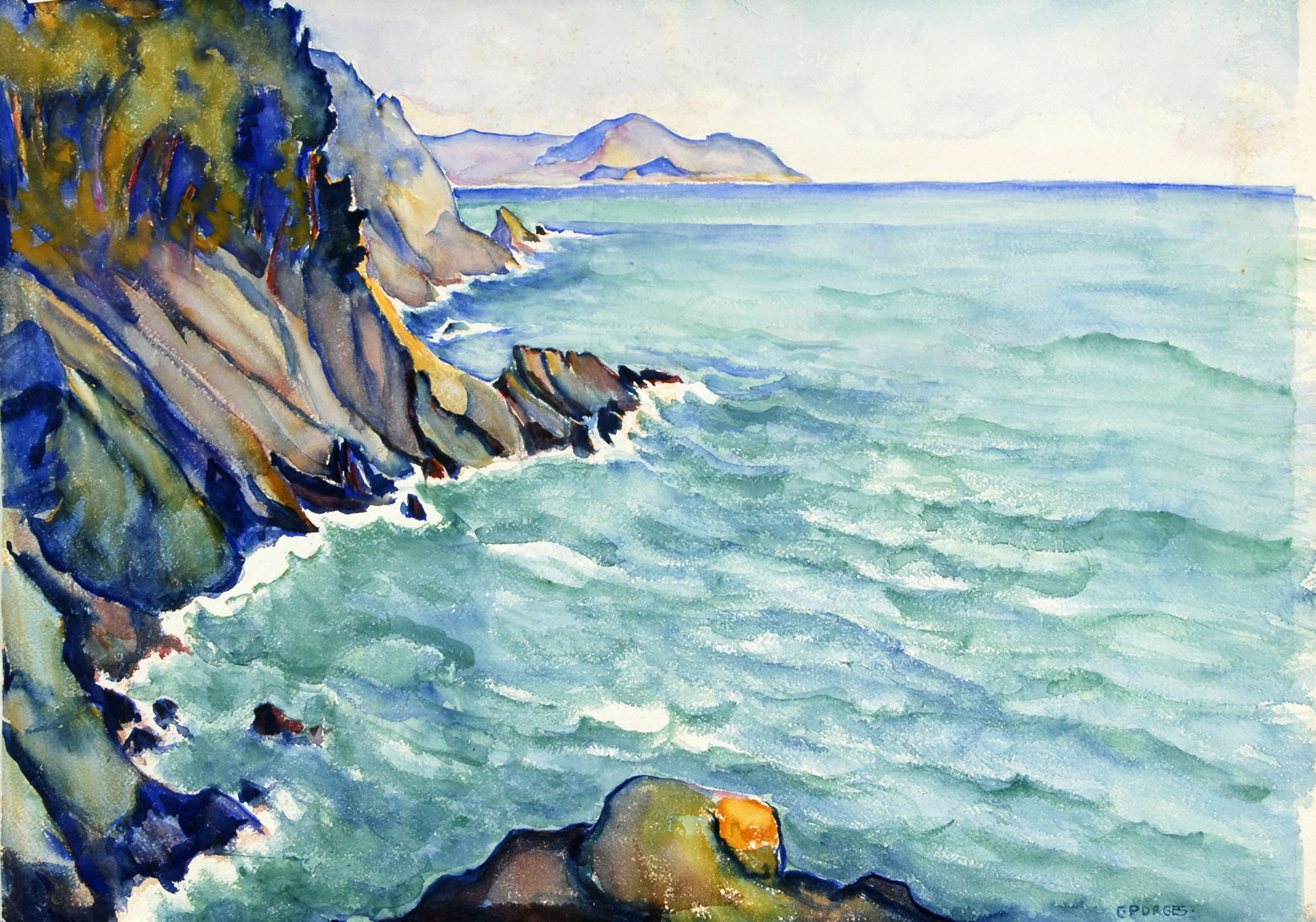 Clara Porges, Küste bei Capri, Italien