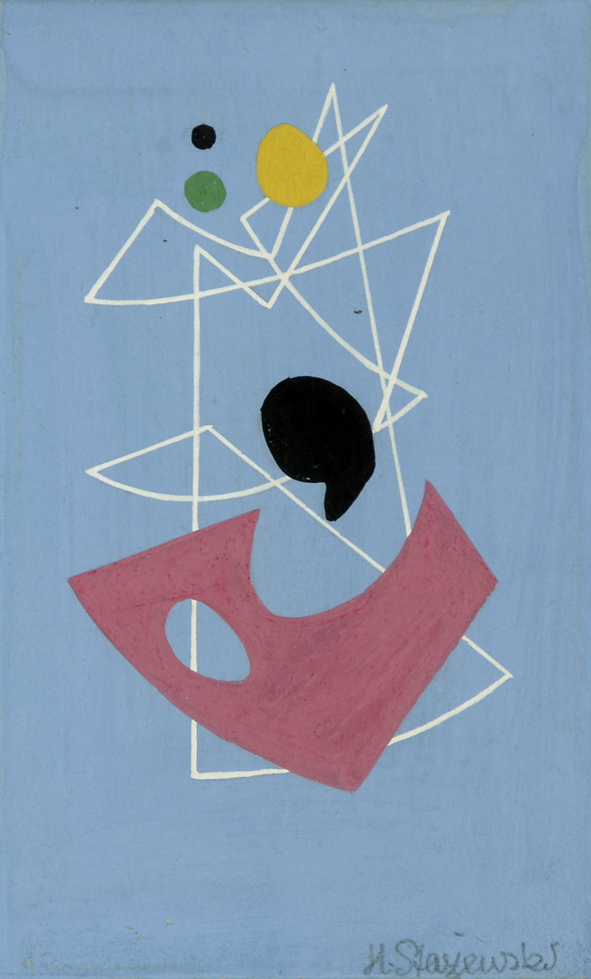 Henryk Stazewski, Komposition mit Rot