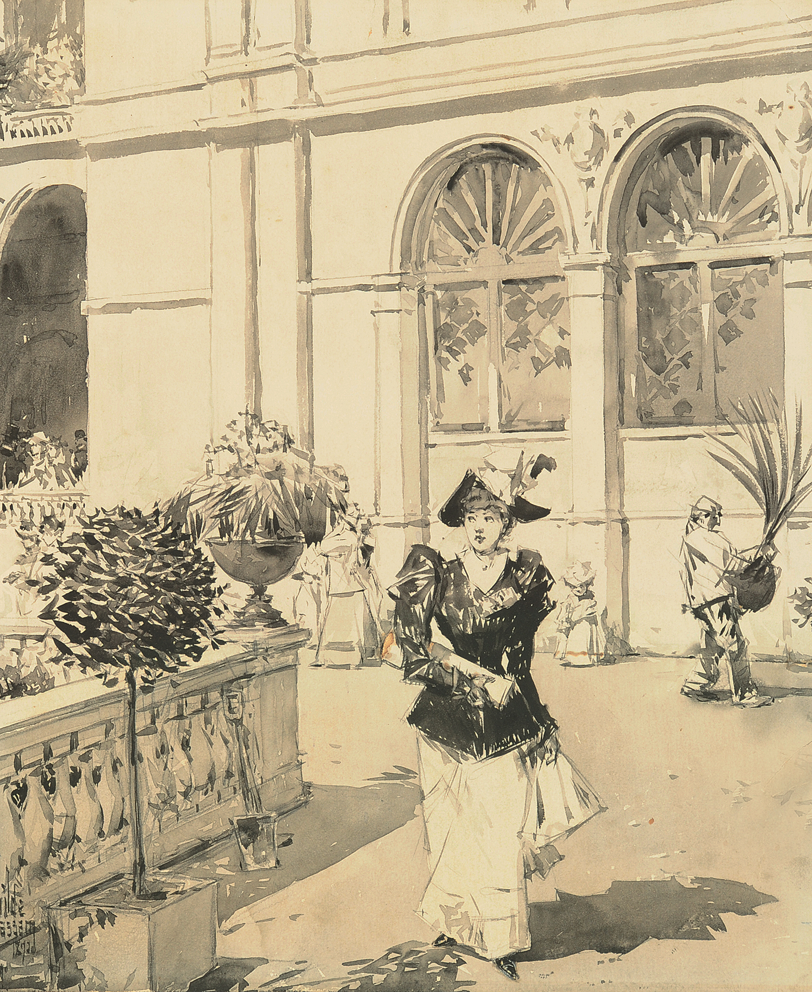 Childe Hassam, Promenade, Scene at the Columbian Exposition, Chicago
