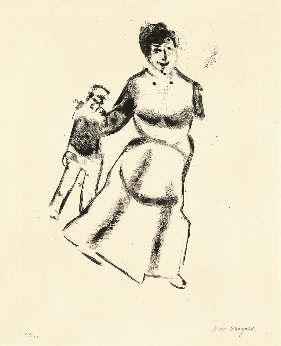 Marc Chagall, Mother and Son, 1922, from "Mein Leben"