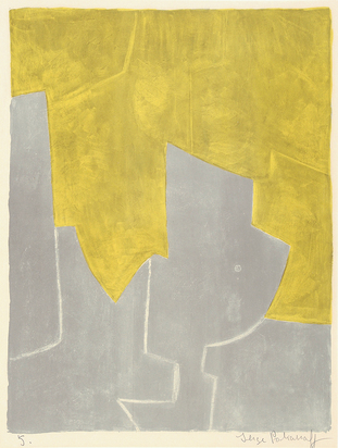 Composition jaune et grise