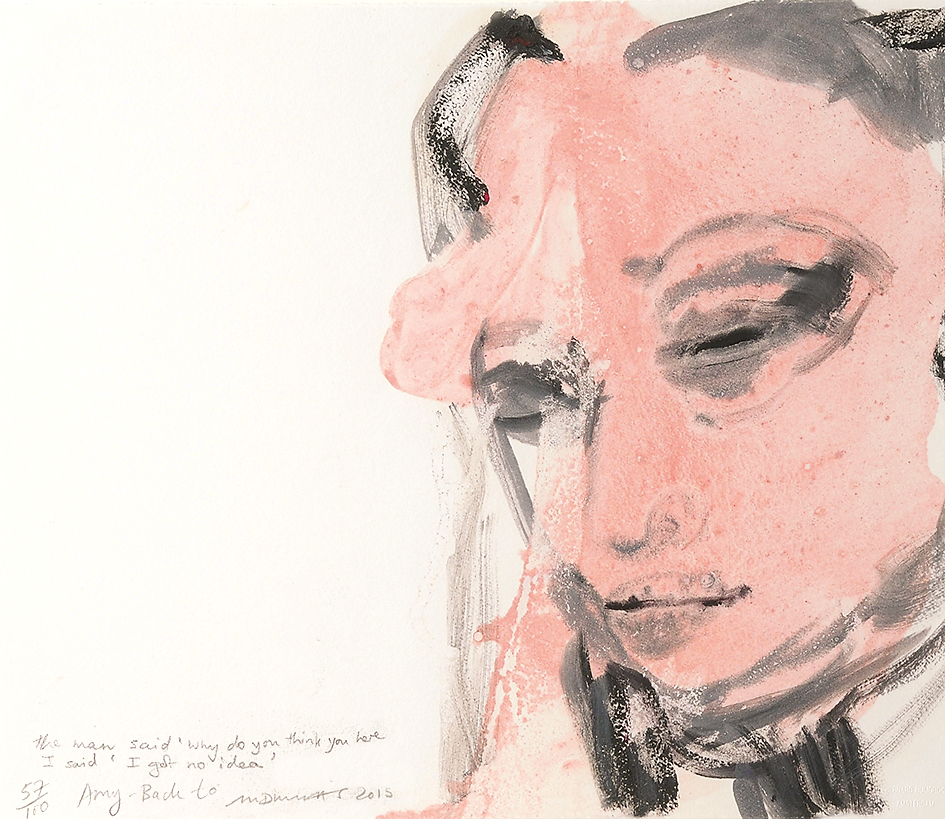 Marlene Dumas, Amy - Back to (Amy Winehouse) I Said "I Get No Idea", Amy-Back To)
