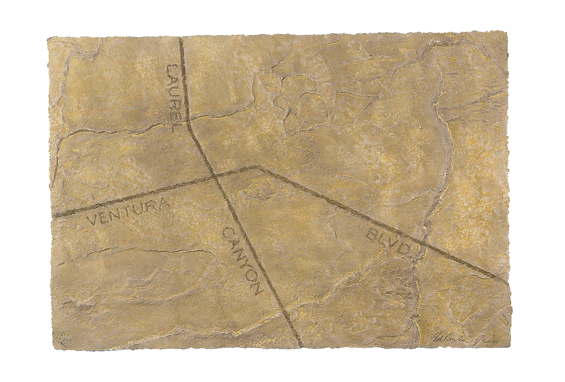 Ed Ruscha, Laurel Canyon Ventura, aus "Petro Plots Suite"