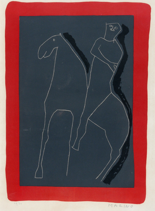 Chevalier rouge et noir